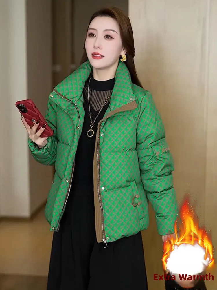 Thiened down Cotton Jaet Women's Winter Faion Anti-aging Warmth Plaid Coat Korean Sle Commute Long Sve ort Model
Thiened down Cotton Jaet Women's Winter Faion Anti-aging Warmth Plaid Coat Korean Sle Commute Long Sve ort Model