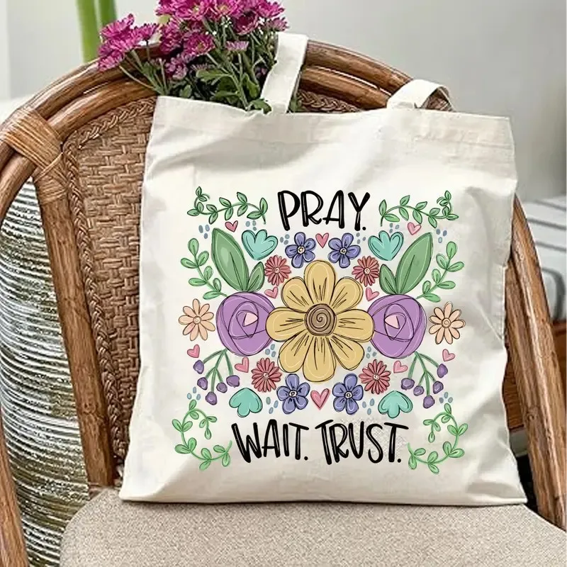 Christian Floral Canvas Tote Bag Large Capacity, Durable Handbag with Inspirational Bible Verses for Church & Everyday Use
Christian Floral Canvas Tote Bag Large Capacity, Durable Handbag with Inspirational Bible Verses for Church & Everyday Use