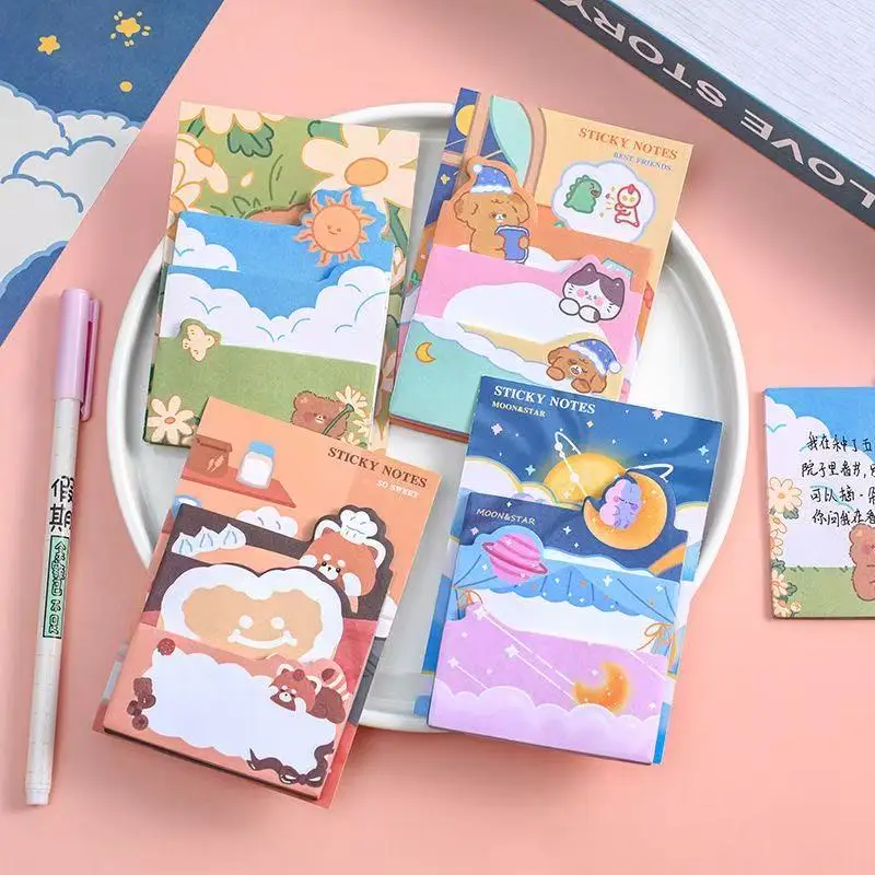 Kawaii Stationery Korean Ins Multi Fold Sticky Note Set Cute Cartoon Girl Notebook Tearable Paper Notepad Lovely School Supplies
Kawaii Stationery Korean Ins Multi Fold Sticky Note Set Cute Cartoon Girl Notebook Tearable Paper Notepad Lovely School Supplies