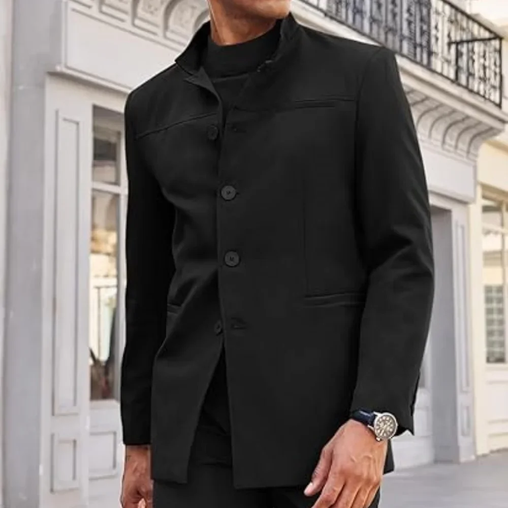 Classic Men Business Chinese Mountain Suit Suit Set 2-Piece High Quality Wedding Party Dress Set Jacket+Pant
Classic Men Business Chinese Mountain Suit Suit Set 2-Piece High Quality Wedding Party Dress Set Jacket+Pant