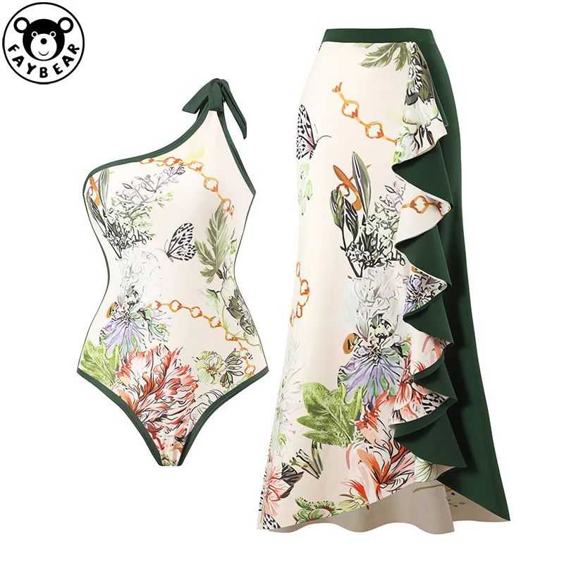 Girls 2023 New Women's Ladies' Swimwear Elegant Panel Contrast Beach Sunscreen Skirt One Shoulder Swiming Suit Women Swimsuit
Girls 2023 New Women's Ladies' Swimwear Elegant Panel Contrast Beach Sunscreen Skirt One Shoulder Swiming Suit Women Swimsuit