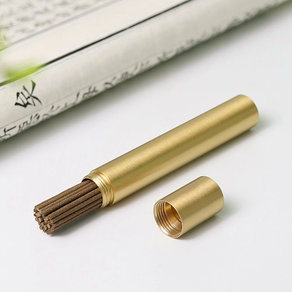 2Pcs Lightweight Brass Incense Stick Holder Tube Portable Incense Storage Container For Travel
2Pcs Lightweight Brass Incense Stick Holder Tube Portable Incense Storage Container For Travel