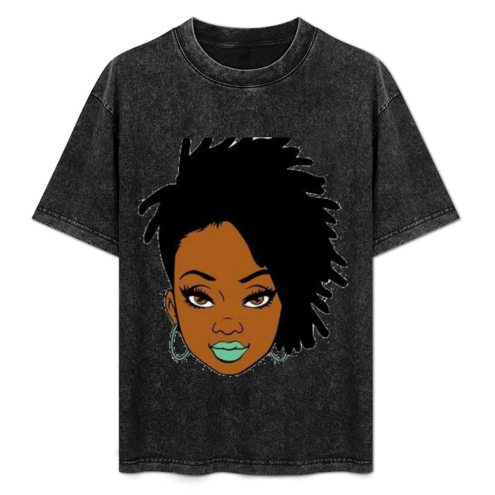 Black girl with green lips T-Shirt Big and Tall Crew Neck Tee
Black girl with green lips T-Shirt Big and Tall Crew Neck Tee