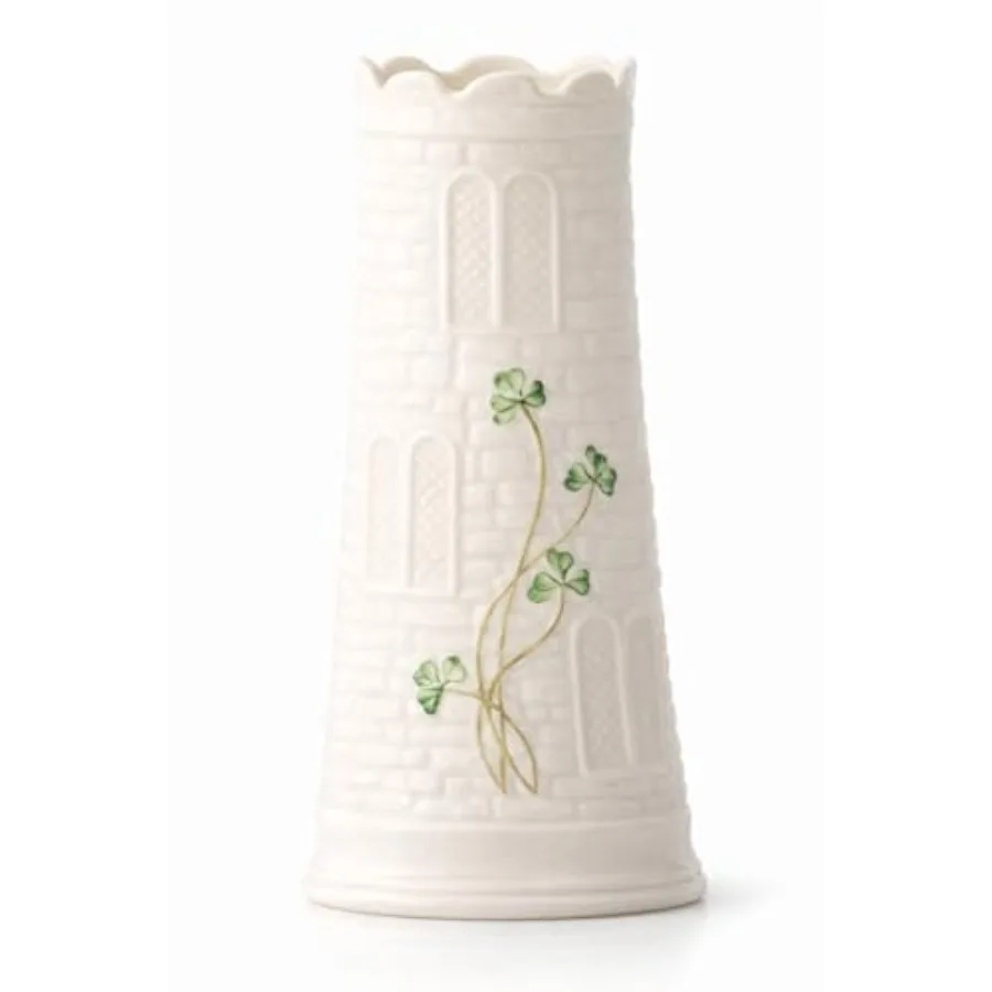 Classic Castle 7.7-Inch Vase, Made in Ireland Handcrafted Parian China Flower Vase with Hand Painted Shamrocks, 7.7-Inch H
Classic Castle 7.7-Inch Vase, Made in Ireland Handcrafted Parian China Flower Vase with Hand Painted Shamrocks, 7.7-Inch H
