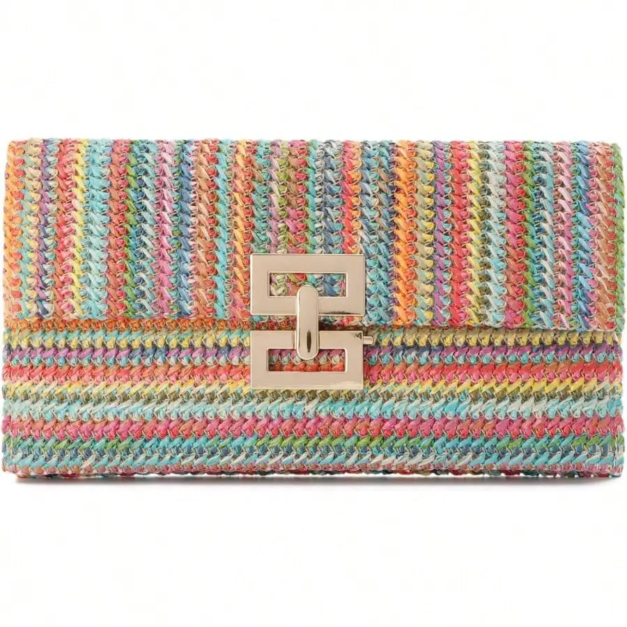 Straw Clutch Purse For Women Beach Woven Bag Envelope Evening Clutch Straw Handbag
Straw Clutch Purse For Women Beach Woven Bag Envelope Evening Clutch Straw Handbag