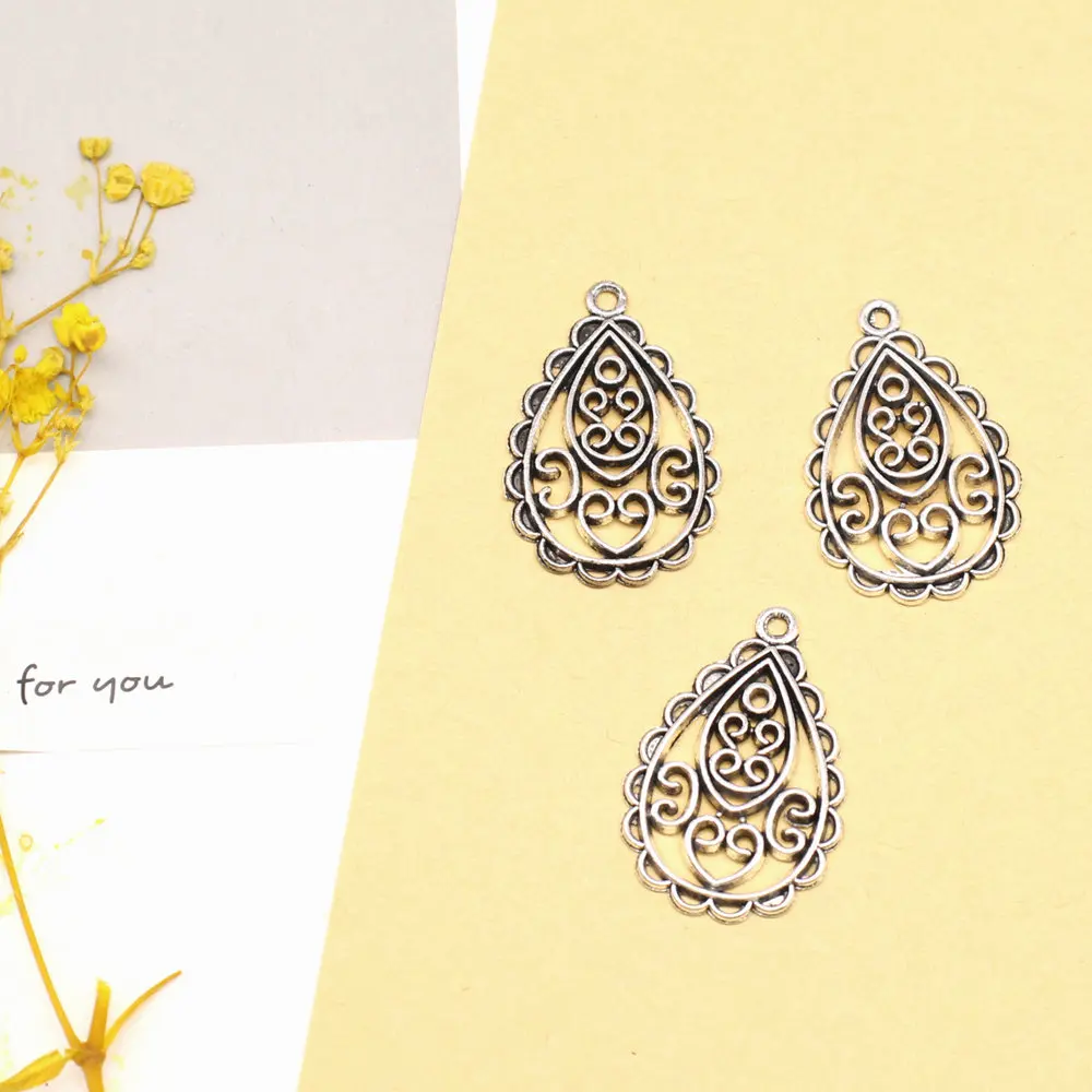 10pcs 20x30mm Water Drop Charms Women Pendant Craft Trendy Jewelry Antique Silver Color
10pcs 20x30mm Water Drop Charms Women Pendant Craft Trendy Jewelry Antique Silver Color