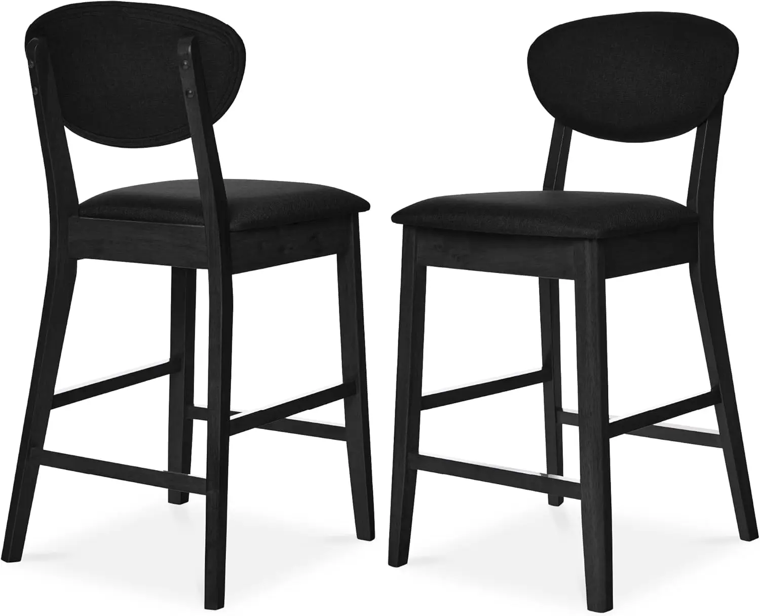 Set of 2 Counter-Height Bar Stools, Mid-Century Modern, Armless Wood Stools W/Upholstered Seat Cushion & Backrest for Kitchen
Set of 2 Counter-Height Bar Stools, Mid-Century Modern, Armless Wood Stools W/Upholstered Seat Cushion & Backrest for Kitchen