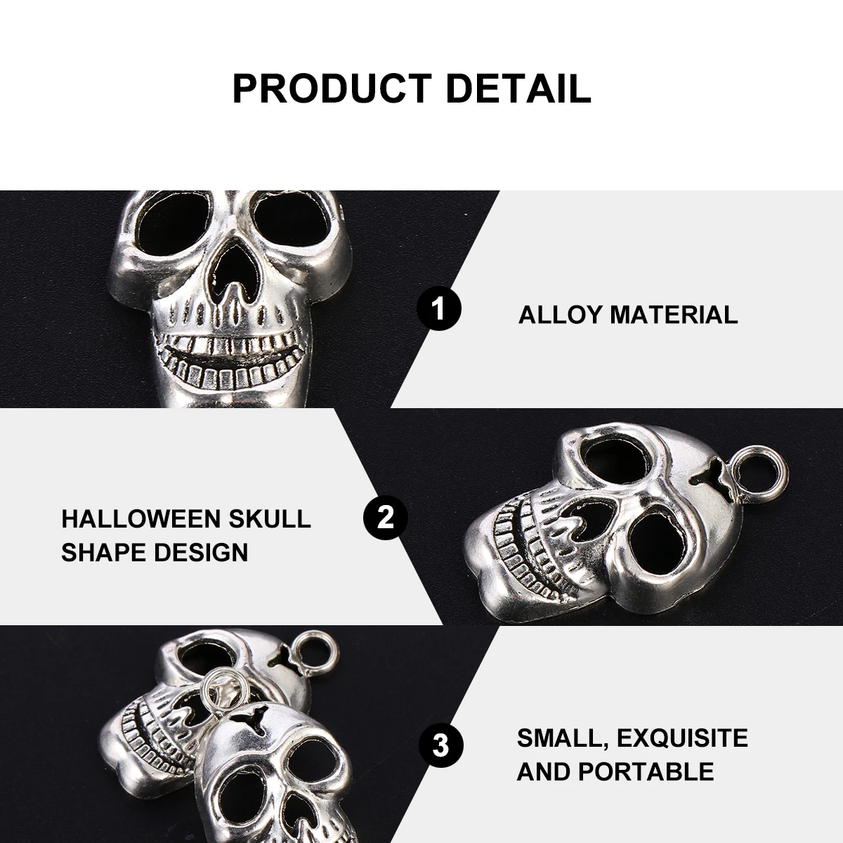 10 pcs Halloween Skull Keychain Necklace Earring Charms Bracelet Alloy Pendant Jewelry Accessory Small Decorative Durable
10 pcs Halloween Skull Keychain Necklace Earring Charms Bracelet Alloy Pendant Jewelry Accessory Small Decorative Durable