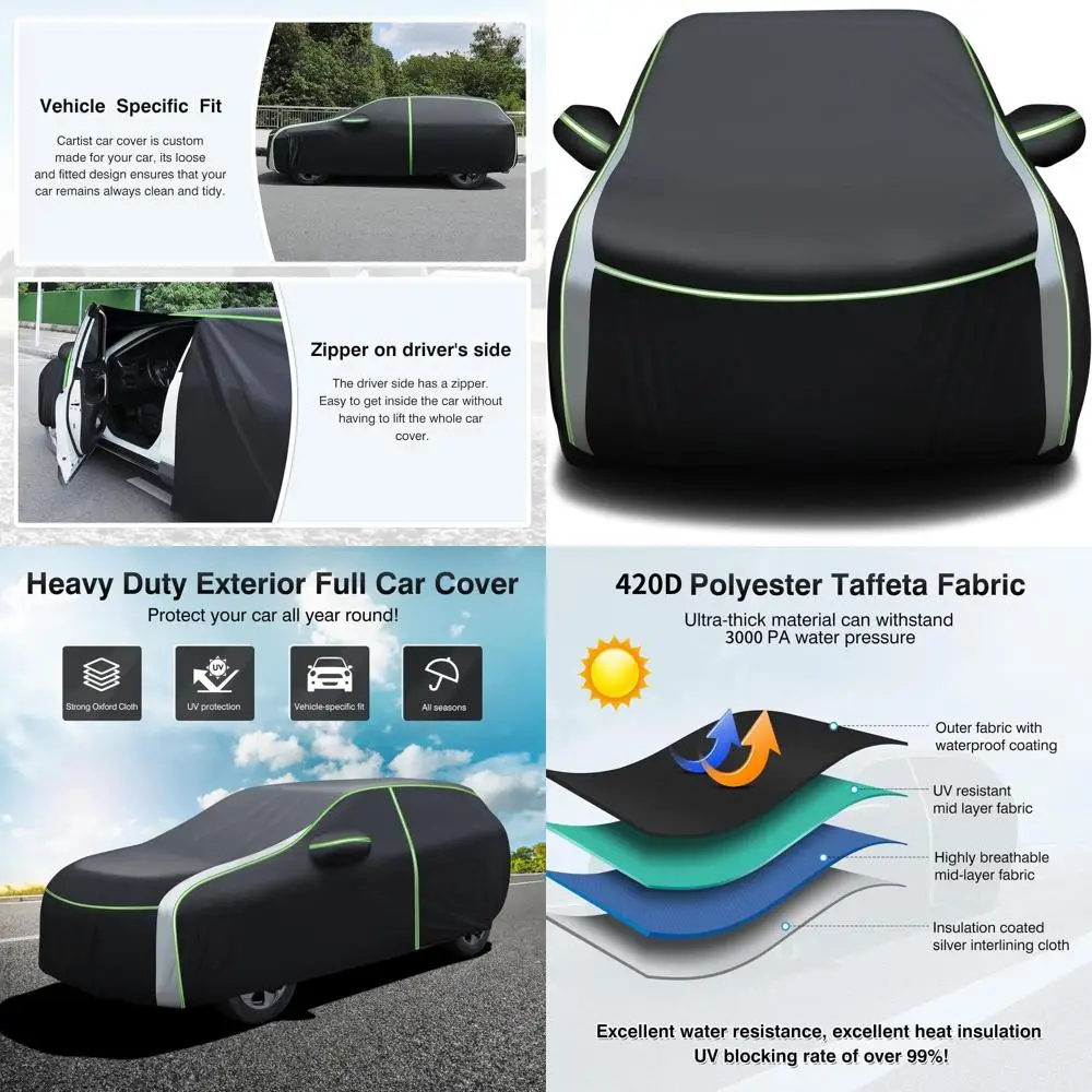 Универсальный чехол для внедорожников 1995-2026 годов выпуска, водонепроницаемая ткань Оксфорд для улицы, с молнией и светоотражающими полосами
Универсальный чехол для внедорожников 1995-2026 годов выпуска, водонепроницаемая ткань Оксфорд для улицы, с молнией и светоотражающими полосами