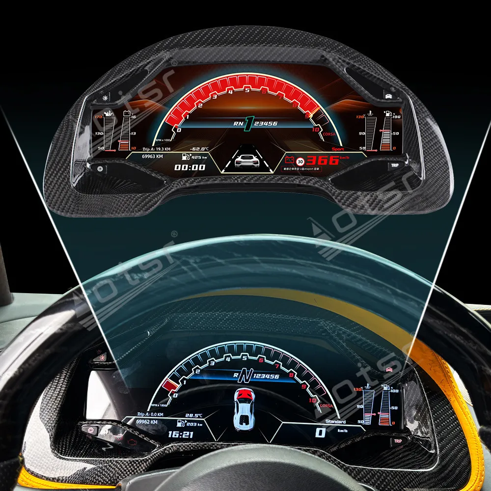 Car Full LCD Digital Cluster For Lamborghini Gallardo 2003-2013 Dashboard Virtual Cockpit Instrument Auto Speed Meter HD Upgrad
Car Full LCD Digital Cluster For Lamborghini Gallardo 2003-2013 Dashboard Virtual Cockpit Instrument Auto Speed Meter HD Upgrad