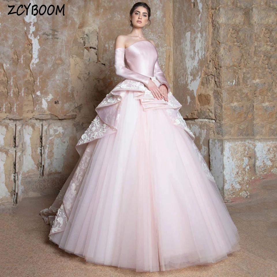 Elegant Strapless Off The Shoulder Appliques Long Sleeves Evening Dress 2024 A-Line Floor Length Sweep Train Zipper Prom Dress
Elegant Strapless Off The Shoulder Appliques Long Sleeves Evening Dress 2024 A-Line Floor Length Sweep Train Zipper Prom Dress