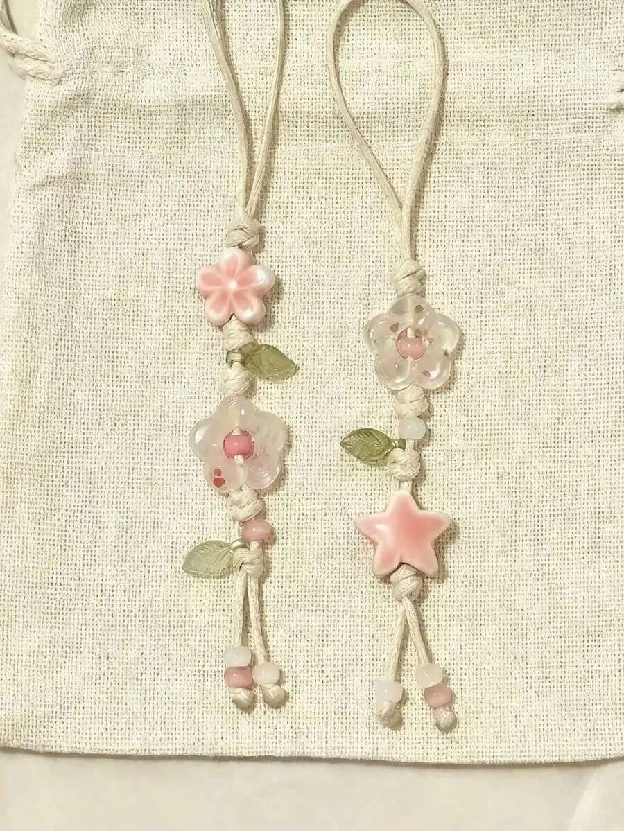 Pink Floral Artificial Crystal Phone Lanyard With Leaf Star Charm For Women Bag Pendant Camera Decoration
Pink Floral Artificial Crystal Phone Lanyard With Leaf Star Charm For Women Bag Pendant Camera Decoration