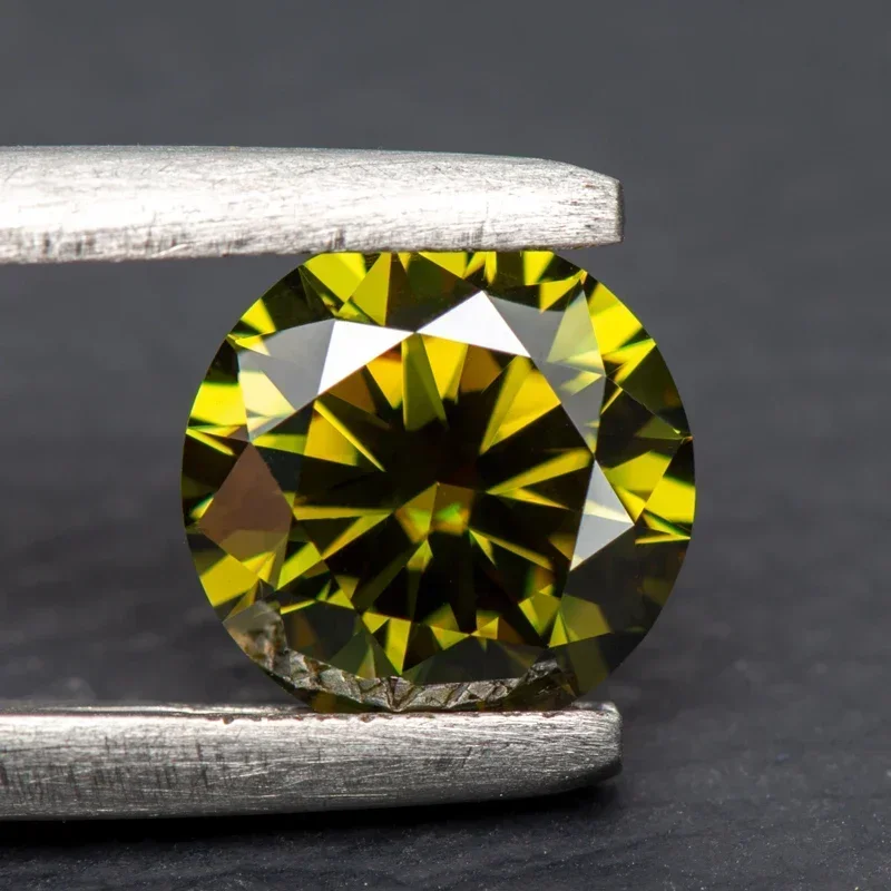 NEW Top Quality Moissanite Olive Color Round Cut Colored Gemstones Lab Grown Diamond Diy Charms Making Jewelry with GRA Certifi
NEW Top Quality Moissanite Olive Color Round Cut Colored Gemstones Lab Grown Diamond Diy Charms Making Jewelry with GRA Certifi