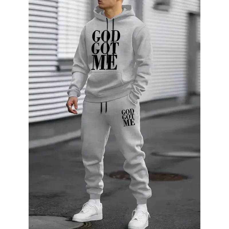 Autumn/Winter Letter Print Men's Tracksuit Casual Comfort Loose Fit Two-Piece Tracksuit Men's and Women's Sports Pants
Autumn/Winter Letter Print Men's Tracksuit Casual Comfort Loose Fit Two-Piece Tracksuit Men's and Women's Sports Pants