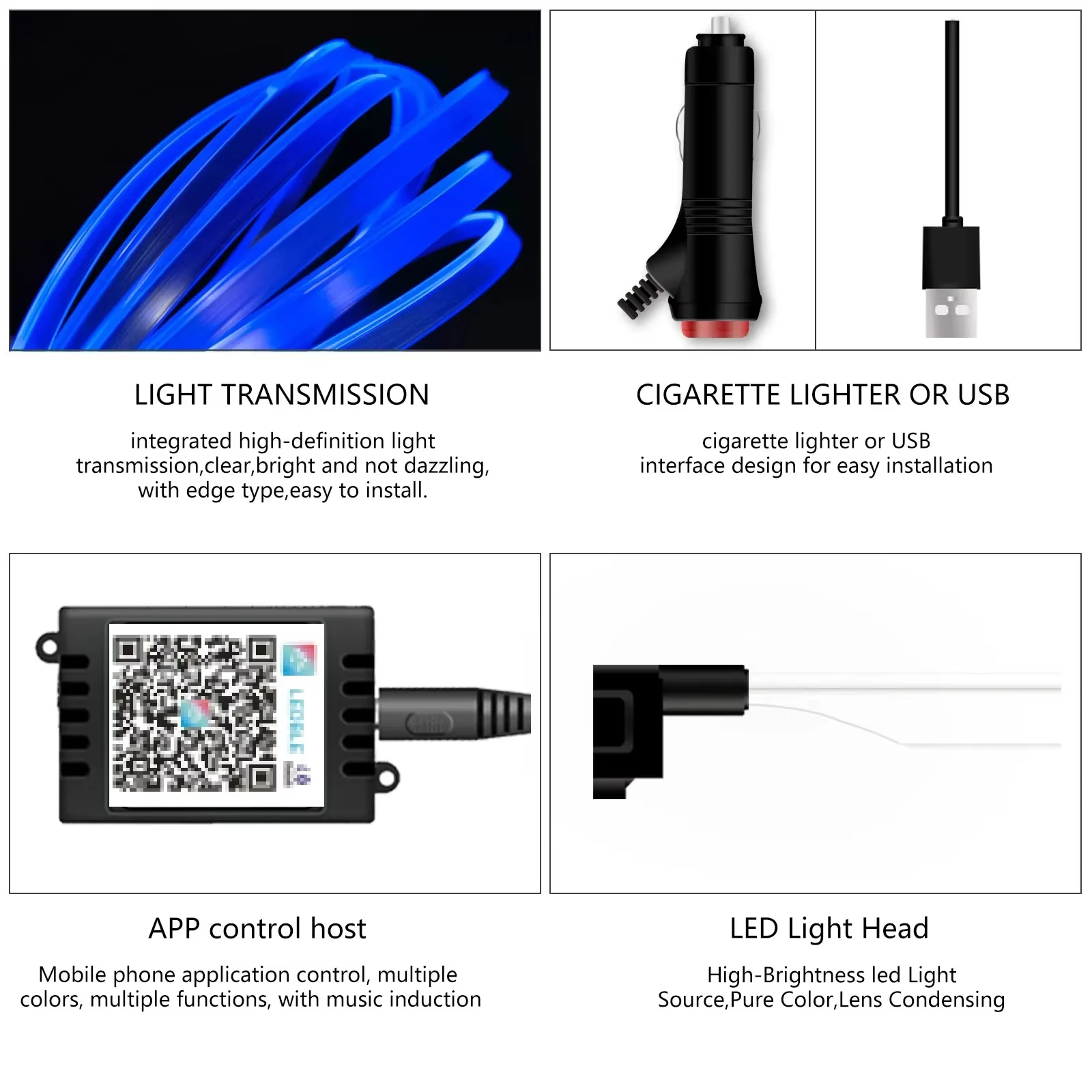 5IN1 RGB светодиодная автомобильная оптоволоконная неоновая лента с управлением через приложение для декора
5IN1 RGB светодиодная автомобильная оптоволоконная неоновая лента с управлением через приложение для декора