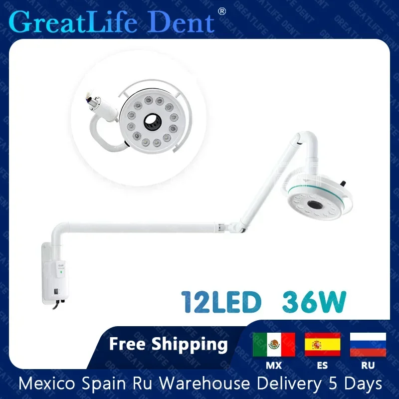 GreatLife Wall-Mounted 12Leds Lamp For Dental Oral Light Shadowless Surgical For Dentistry Clinic Operation Led Lamp With Sensor
GreatLife Wall-Mounted 12Leds Lamp For Dental Oral Light Shadowless Surgical For Dentistry Clinic Operation Led Lamp With Sensor