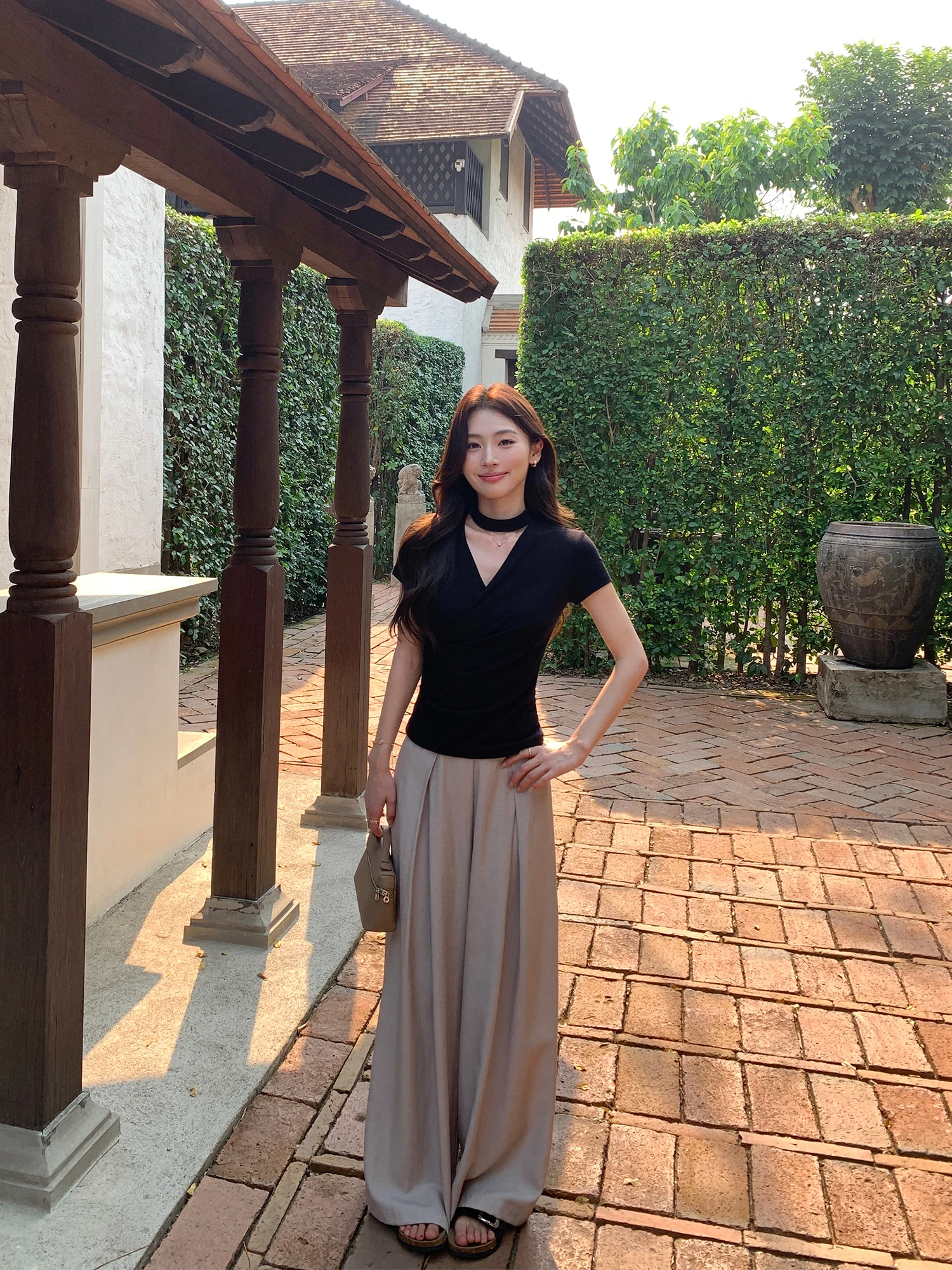 Pusumede High Waist Wide Leg Casual Pants Women's Loose Draping Floor-Length Trousers Comfortable Casual Polyester Blend
Pusumede High Waist Wide Leg Casual Pants Women's Loose Draping Floor-Length Trousers Comfortable Casual Polyester Blend