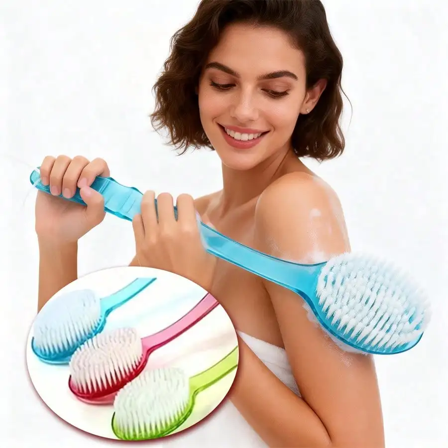 1pc Extra Long Handle Exfoliating Brush, For Back Scrubbing 14. 37 Inches Non-Slip Handle, Suitable For Hard-To-Reach Areas
1pc Extra Long Handle Exfoliating Brush, For Back Scrubbing 14. 37 Inches Non-Slip Handle, Suitable For Hard-To-Reach Areas