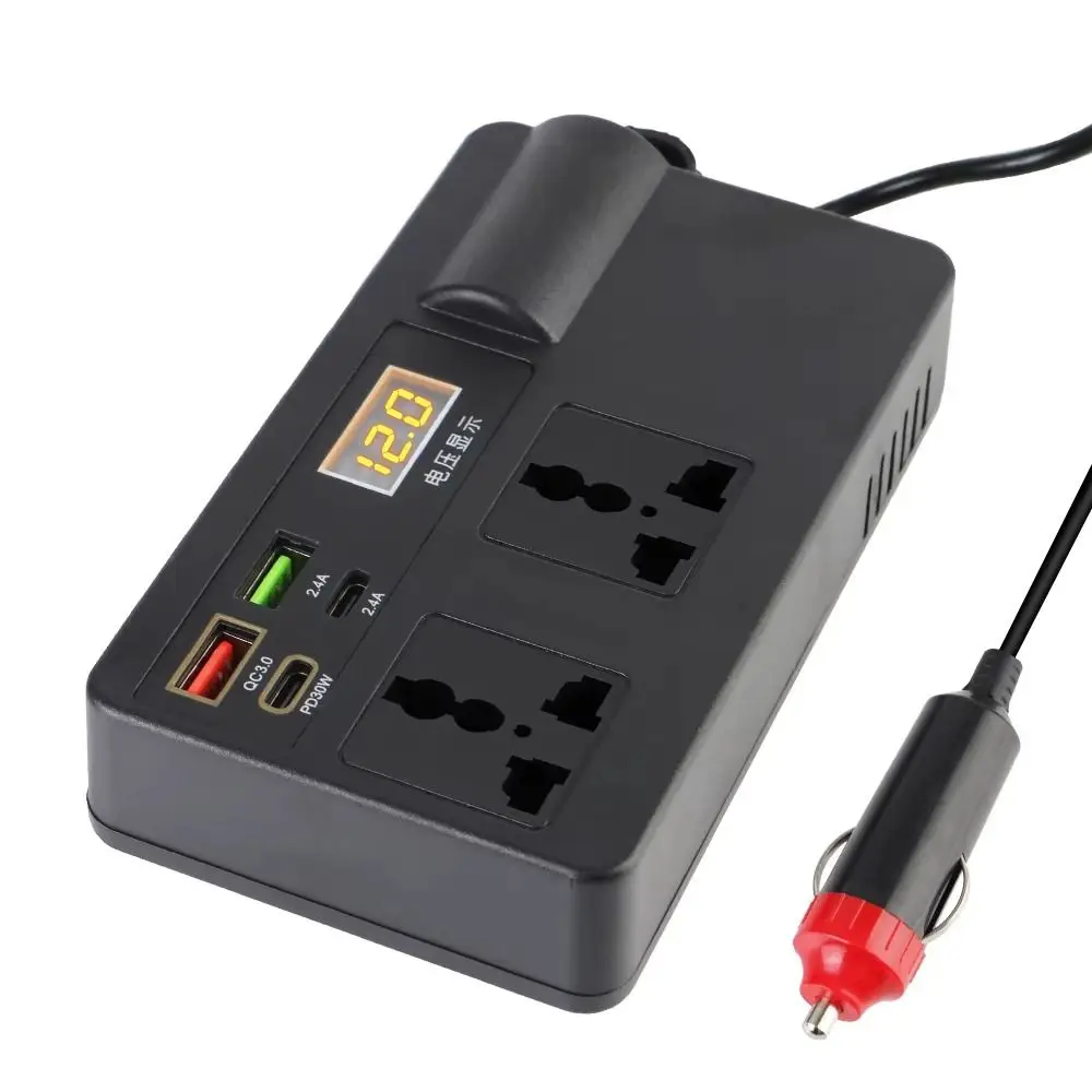 Universal Car Inverter High Power QC 3.0 USB/PD/Type C Charger Car Converter Socket Digital Display DC 12V/24V To AC 220V
Universal Car Inverter High Power QC 3.0 USB/PD/Type C Charger Car Converter Socket Digital Display DC 12V/24V To AC 220V