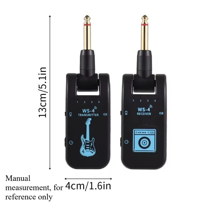 For Electric Guitar Bass 48K/16bit Real-time Transmission 2.4G Wireless Guitar System Guitar Transmitter Receiver Set
For Electric Guitar Bass 48K/16bit Real-time Transmission 2.4G Wireless Guitar System Guitar Transmitter Receiver Set