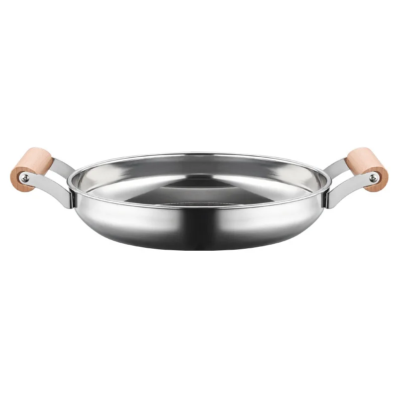 Stainless Steel Double Handle Pan Flat Bottom Dry Pot Ramen Noodle Cooking Pot Wooden Handles Commercial Kitchen
Stainless Steel Double Handle Pan Flat Bottom Dry Pot Ramen Noodle Cooking Pot Wooden Handles Commercial Kitchen