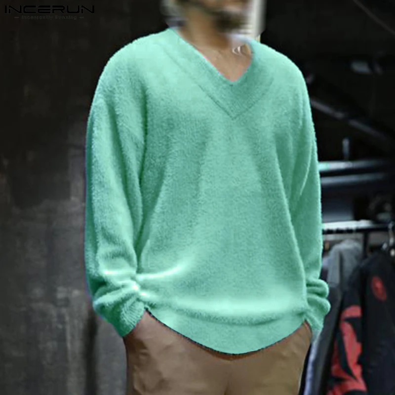 2023 Men Pullovers Solid Color Plush V Neck Long Sleeve Male Sweaters Streetwear Loose Fashion Casual Men Clothing S-5XL INCERUN
2023 Men Pullovers Solid Color Plush V Neck Long Sleeve Male Sweaters Streetwear Loose Fashion Casual Men Clothing S-5XL INCERUN