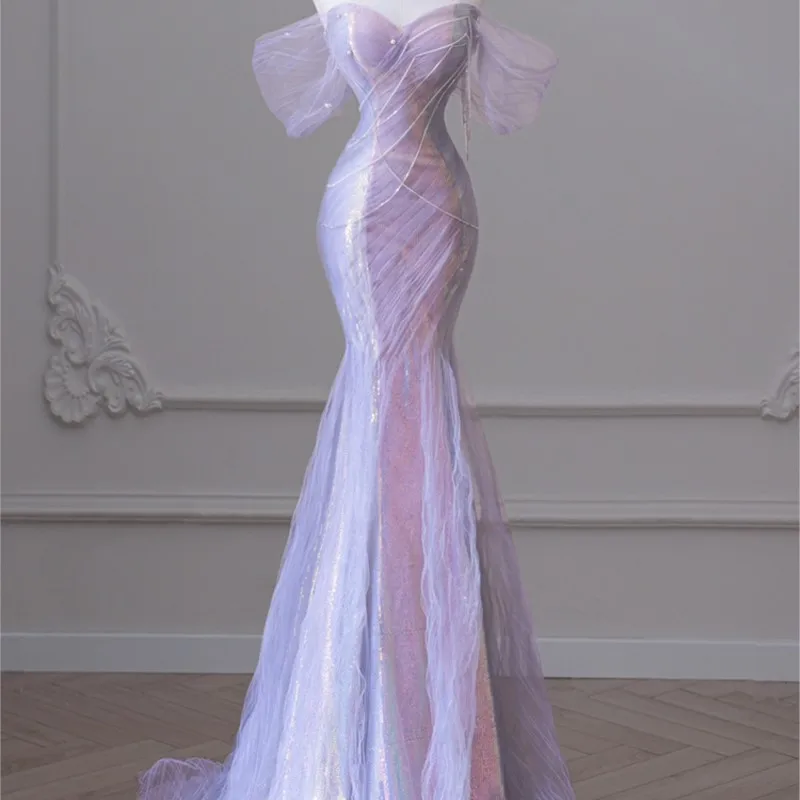 Heavy industry wipe chest new waist fishtail small tail banquet host toasting dress
Heavy industry wipe chest new waist fishtail small tail banquet host toasting dress