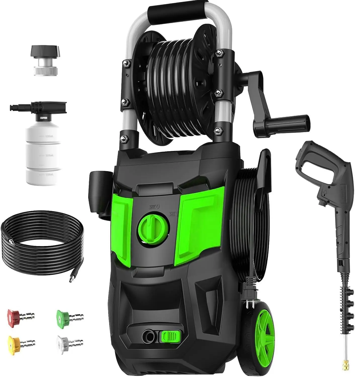 Pressure Washer 5000PSI 3.0GPM Power Washer with 4 Nozzles, Foam Cannon for Cleaning Cars, Driveways, Patios (Olive)
Pressure Washer 5000PSI 3.0GPM Power Washer with 4 Nozzles, Foam Cannon for Cleaning Cars, Driveways, Patios (Olive)