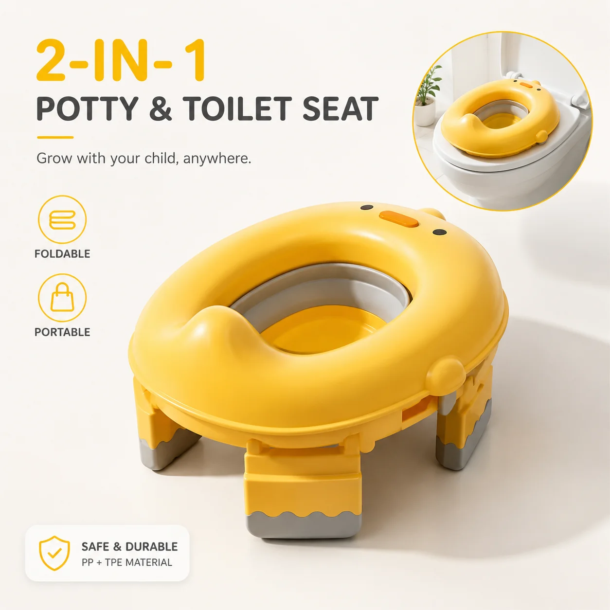 Baby Portable Foldable Toilet Potty Seat Car Travel Training Kids Bathroom Anti Slip Easy Clean Boys Girls Trainer Set Home Pro
Baby Portable Foldable Toilet Potty Seat Car Travel Training Kids Bathroom Anti Slip Easy Clean Boys Girls Trainer Set Home Pro