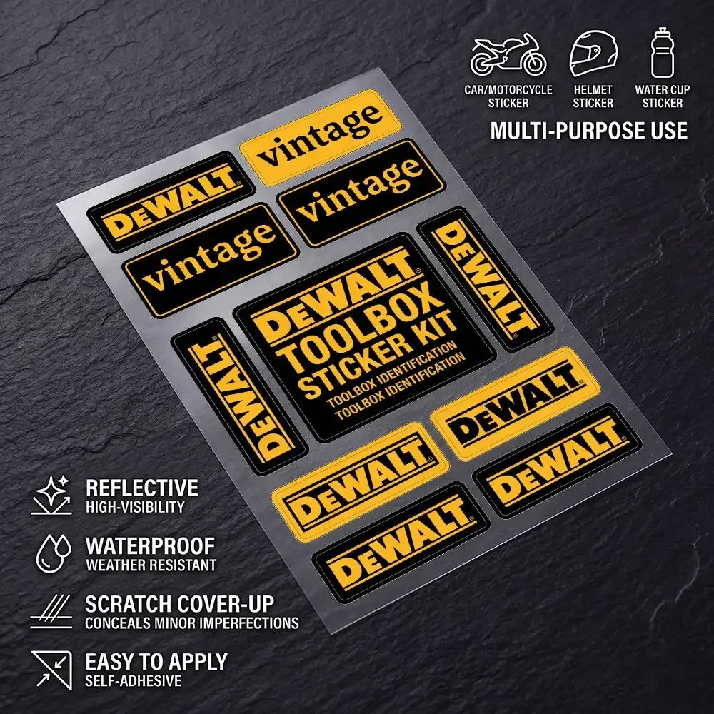 FOR DEWALT TOLL Universal Waterproof Reflective Decorative Decals Scratch Hide For Car Motorcycle Helmet Fridge
FOR DEWALT TOLL Universal Waterproof Reflective Decorative Decals Scratch Hide For Car Motorcycle Helmet Fridge