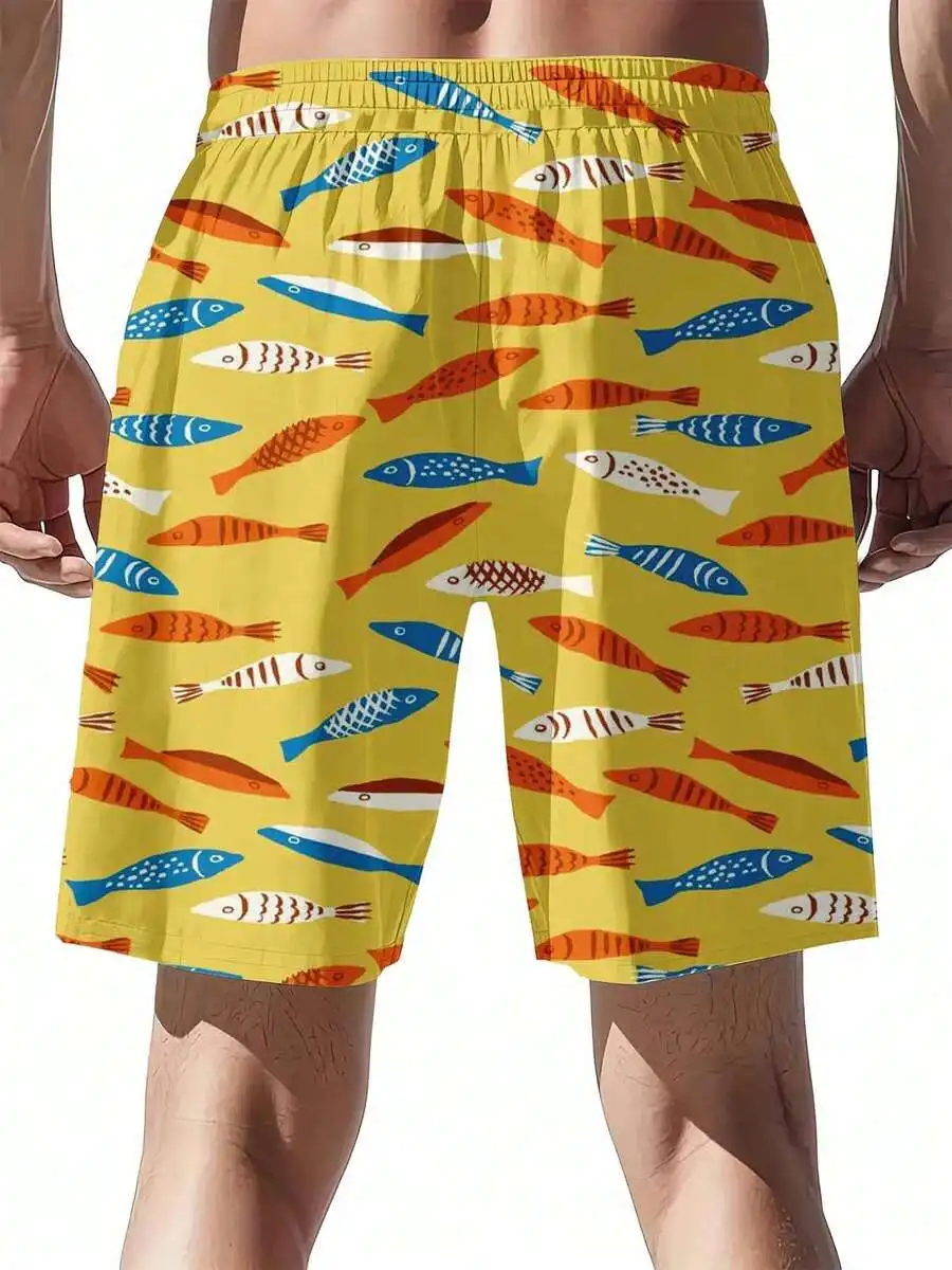 Colorful Fish Print Swim Trunks For Men Quick Dry Beach Shorts Summer Casual Wear
Colorful Fish Print Swim Trunks For Men Quick Dry Beach Shorts Summer Casual Wear
