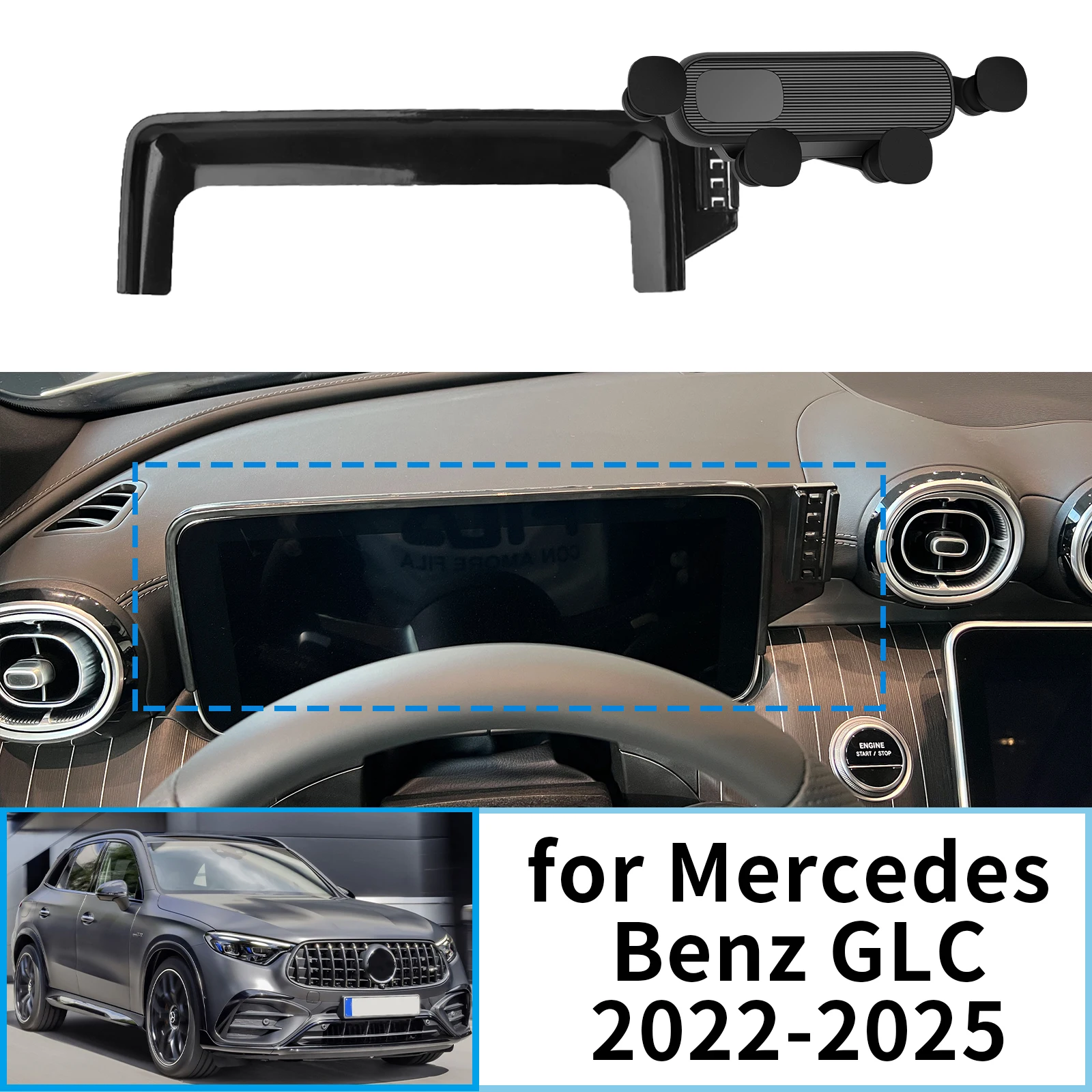 fit for Mercedes Benz GLC 2021-2024 Coupe Sport Stable Clip-On Phone Holder Mount Screen Base No Vibration Car accessoires
fit for Mercedes Benz GLC 2021-2024 Coupe Sport Stable Clip-On Phone Holder Mount Screen Base No Vibration Car accessoires