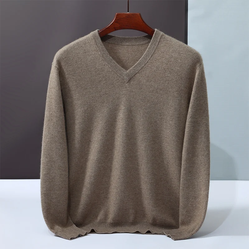 Men's V-neck Pullover Sweater Autumn Winter 100% Cashmere Knitwear Long Sleeve Basic Smart Casual Soft Thickened Warm Clothes
Men's V-neck Pullover Sweater Autumn Winter 100% Cashmere Knitwear Long Sleeve Basic Smart Casual Soft Thickened Warm Clothes
