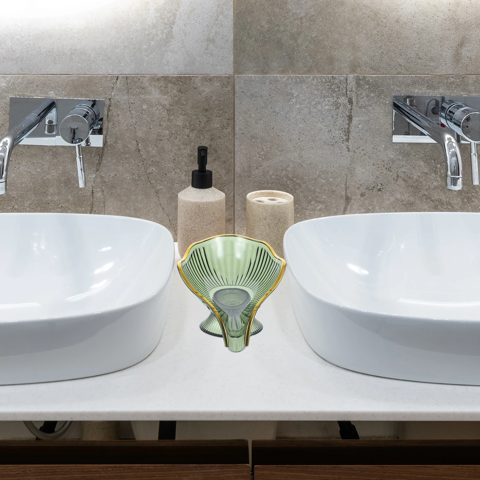 Leaf Edge Luxury Self Draining Soap Dish Holder Tray Plastic Bathroom Kitchen Decorative Container Easy Clean Stable Stand
Leaf Edge Luxury Self Draining Soap Dish Holder Tray Plastic Bathroom Kitchen Decorative Container Easy Clean Stable Stand