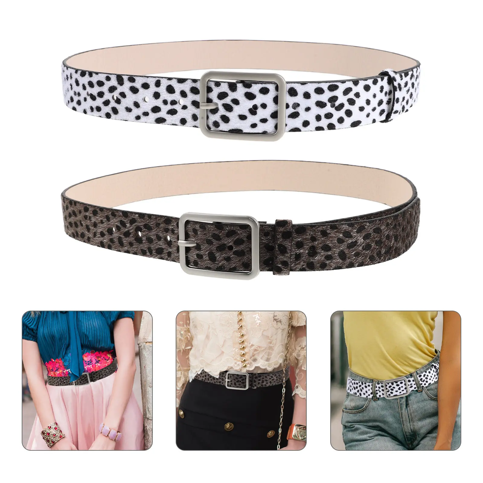 2Pcs Adjustable Western Belt Women Fashion Polka Dot Printed Buckle Casual Waist Belt for Dress Jeans Ladies Tie Belts
2Pcs Adjustable Western Belt Women Fashion Polka Dot Printed Buckle Casual Waist Belt for Dress Jeans Ladies Tie Belts