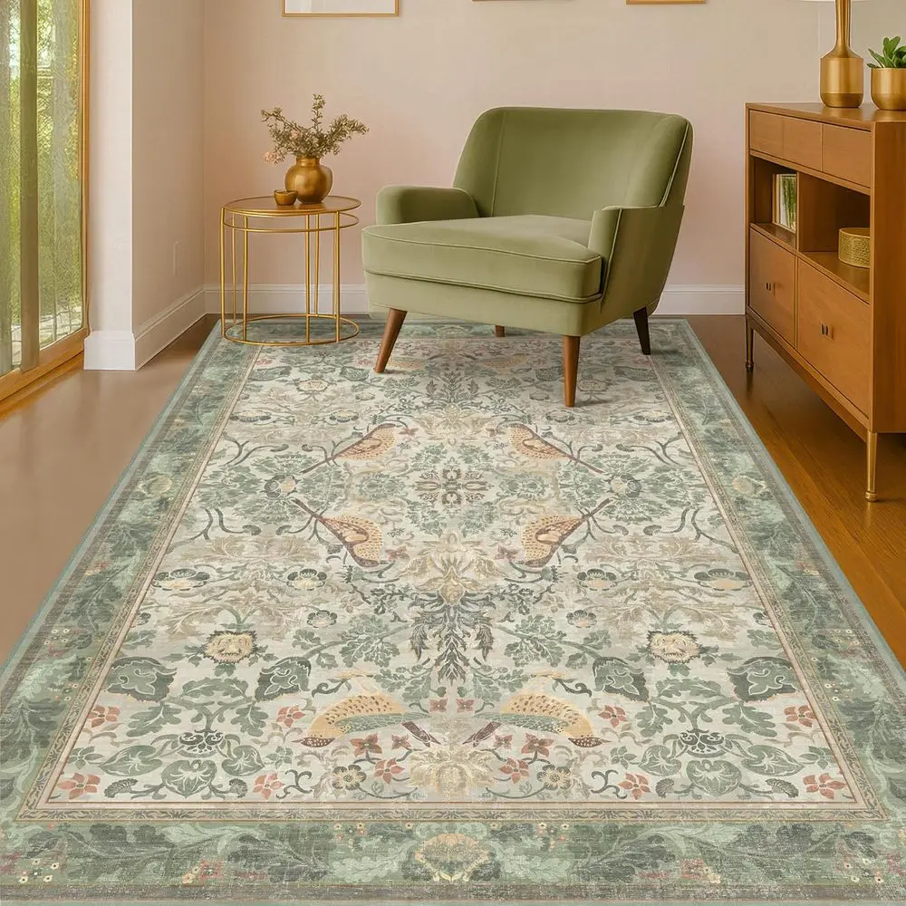 Коврик Sage Green 4x6, мягкий и моющийся, идеально подходит для прихожей, гостиных, спален, кухни и офисов с богемным ботаническим рисунком
Коврик Sage Green 4x6, мягкий и моющийся, идеально подходит для прихожей, гостиных, спален, кухни и офисов с богемным ботаническим рисунком