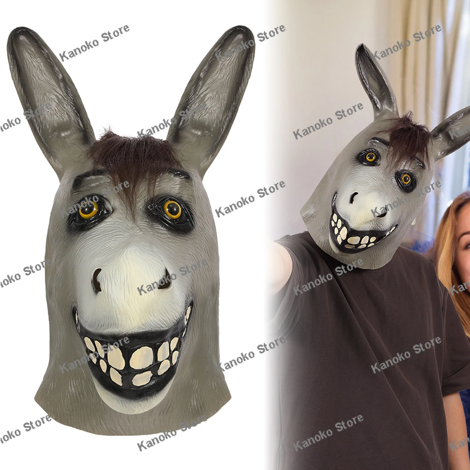 Хэллоуин Танцевальное платье Моделирование головы осла Латексное животное Полный комплект головы Реквизит для всего человека
Хэллоуин Танцевальное платье Моделирование головы осла Латексное животное Полный комплект головы Реквизит для всего человека