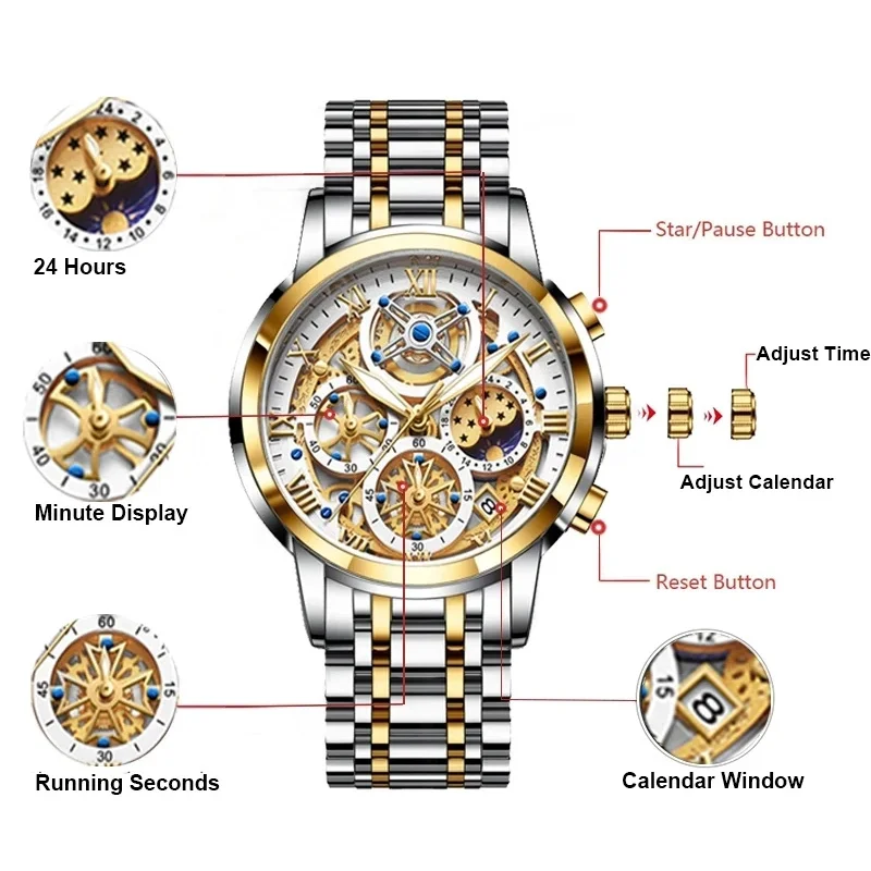 LIGE Luxury Sports Men's watches Steel Waterproof Chronograph male watch quartz mens wristwatch casual fashion watches for men
LIGE Luxury Sports Men's watches Steel Waterproof Chronograph male watch quartz mens wristwatch casual fashion watches for men