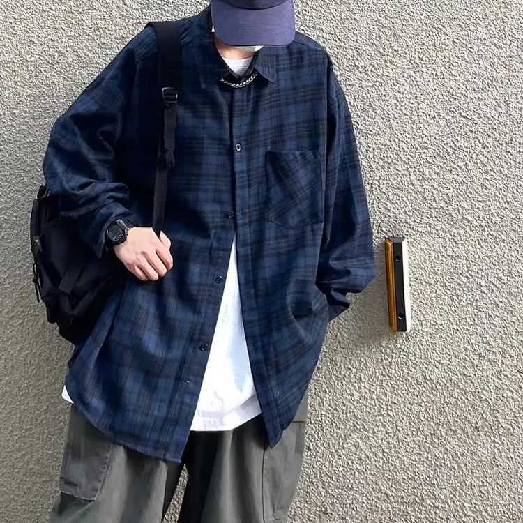 2023 Spring and Autumn Fashion Cotton Long Sleeve Button Loose Men New Brushed Shirts Plaid Business Leisure Tops Blouse C121
2023 Spring and Autumn Fashion Cotton Long Sleeve Button Loose Men New Brushed Shirts Plaid Business Leisure Tops Blouse C121
