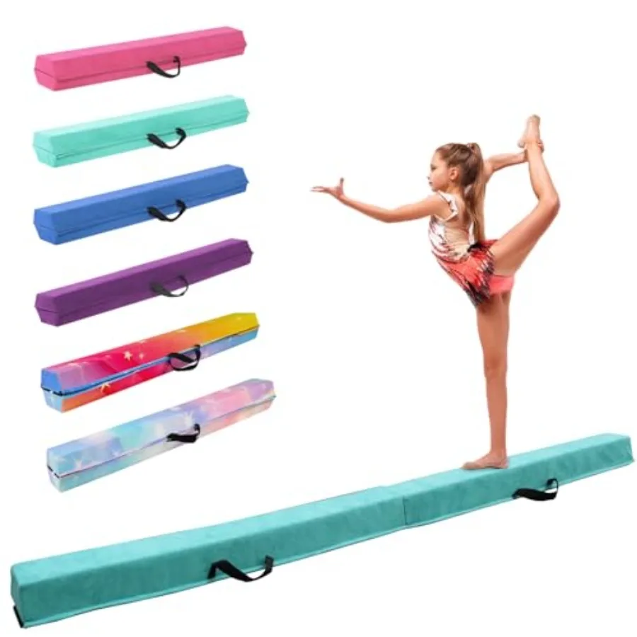 Portable gymnastics balance beam for training practice and home exercise; suede cover with non-slip rubber base; 8FT/9.5FT fold
Portable gymnastics balance beam for training practice and home exercise; suede cover with non-slip rubber base; 8FT/9.5FT fold