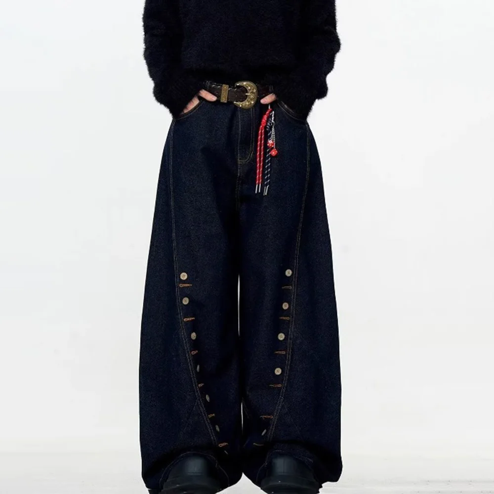 Summer Men's Buttonhole Decoration Baggy Jeans Y2k American Vintage Fashion Trend Casual Street Hip Hop 2025 New Men's Bottoms
Summer Men's Buttonhole Decoration Baggy Jeans Y2k American Vintage Fashion Trend Casual Street Hip Hop 2025 New Men's Bottoms