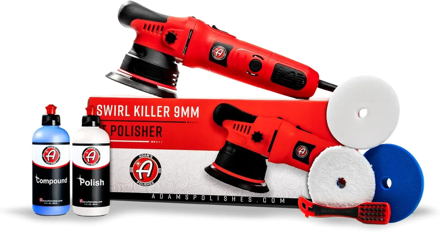 Комплект автомобильной полировщика двойного действия 9 мм — буфер мощностью 1000 Вт для удаления царапин и детализации с полировкой, блоком и подушечками
Комплект автомобильной полировщика двойного действия 9 мм — буфер мощностью 1000 Вт для удаления царапин и детализации с полировкой, блоком и подушечками