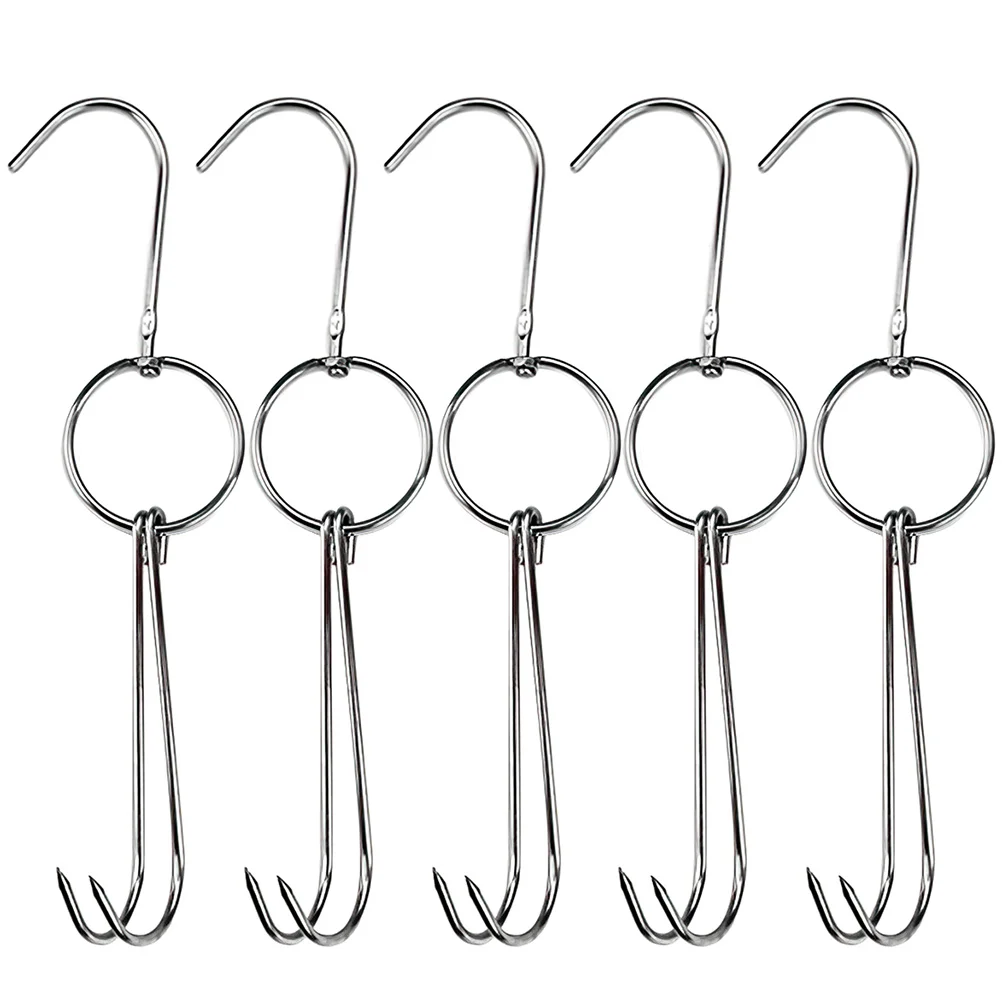5 Pcs Stainless Steel Hooks Pork Sausage Double Hanger Poultry Kitchen Gadget Roast Bacon Meat
5 Pcs Stainless Steel Hooks Pork Sausage Double Hanger Poultry Kitchen Gadget Roast Bacon Meat