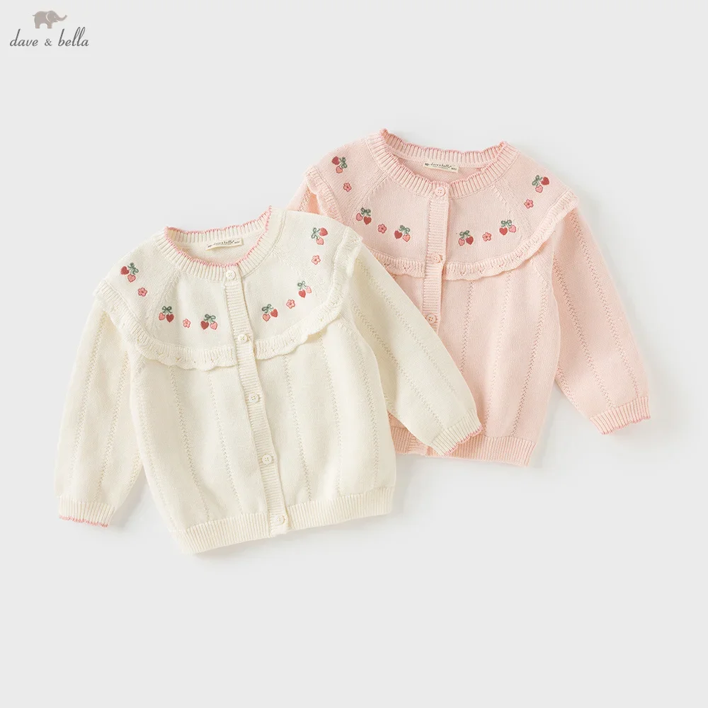 Dave Bella Girls Baby Top Knitted Cardigan Autumn Gentle Sweet Cute Children's Pure Cotton Sweater Pullover Outdoor DB3252681
Dave Bella Girls Baby Top Knitted Cardigan Autumn Gentle Sweet Cute Children's Pure Cotton Sweater Pullover Outdoor DB3252681