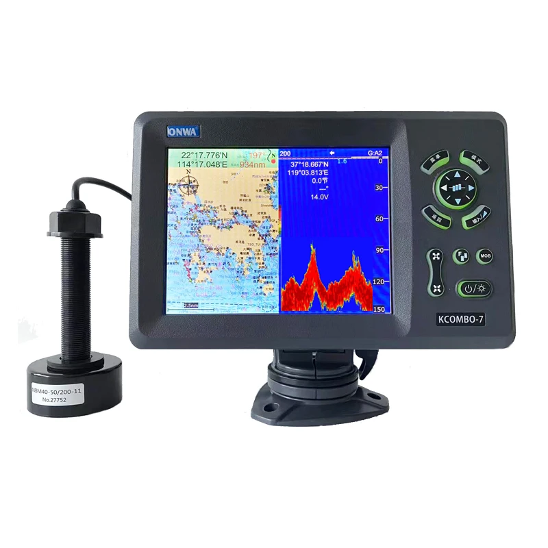 KCOMBO7 Морская диаграмма 3-в-1, GPS-навигатор, измерение глубины воды и рифов
KCOMBO7 Морская диаграмма 3-в-1, GPS-навигатор, измерение глубины воды и рифов