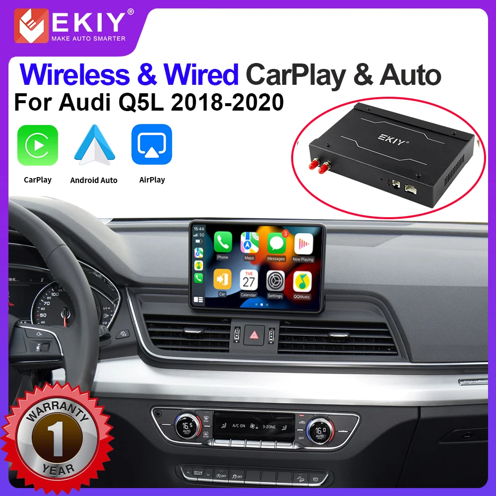 EKIY Wireless CarPlay Interface For Audi Q5L 2018-2020 Linux System With Android Auto Mirror Link AirPlay Car Play Functions
EKIY Wireless CarPlay Interface For Audi Q5L 2018-2020 Linux System With Android Auto Mirror Link AirPlay Car Play Functions