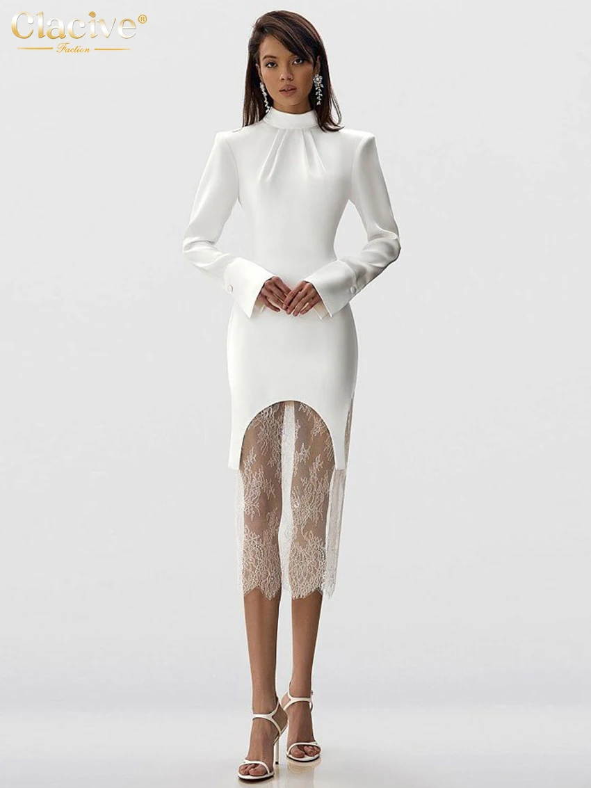 Clacive Fashion Slim White Skirt Set 2 Piece Woman 2025 Elegant Long Sleeve Dress With Lace High Waist Midi Skirt Set Female
Clacive Fashion Slim White Skirt Set 2 Piece Woman 2025 Elegant Long Sleeve Dress With Lace High Waist Midi Skirt Set Female