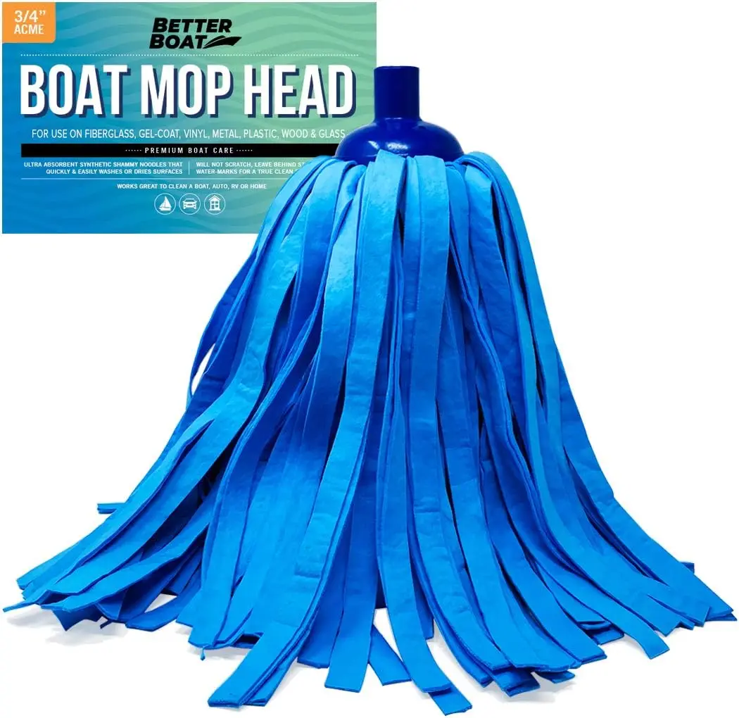 Screw On Shammy Mop Replacement Refill, Synthetic Wet Chamois Mop for Boat, Deck, Floor, Home, Car
Screw On Shammy Mop Replacement Refill, Synthetic Wet Chamois Mop for Boat, Deck, Floor, Home, Car