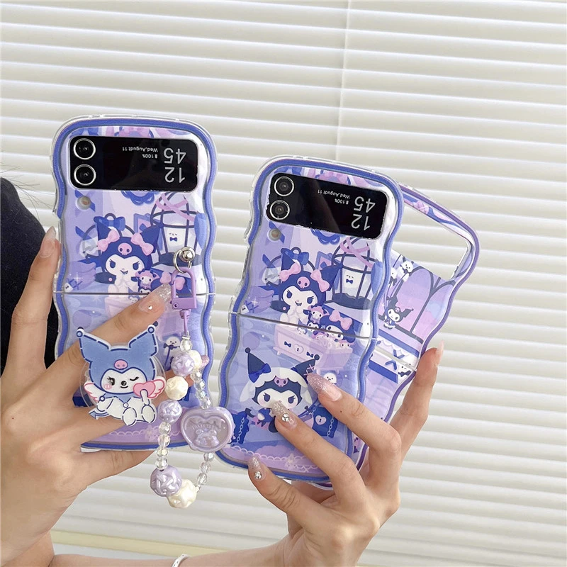 Wavy Phone Case For Samsung Galaxy Z Flip 5 4 3 Cute Hello Kitty Sanrio Blue Kuromi Edge Back Cover
Wavy Phone Case For Samsung Galaxy Z Flip 5 4 3 Cute Hello Kitty Sanrio Blue Kuromi Edge Back Cover