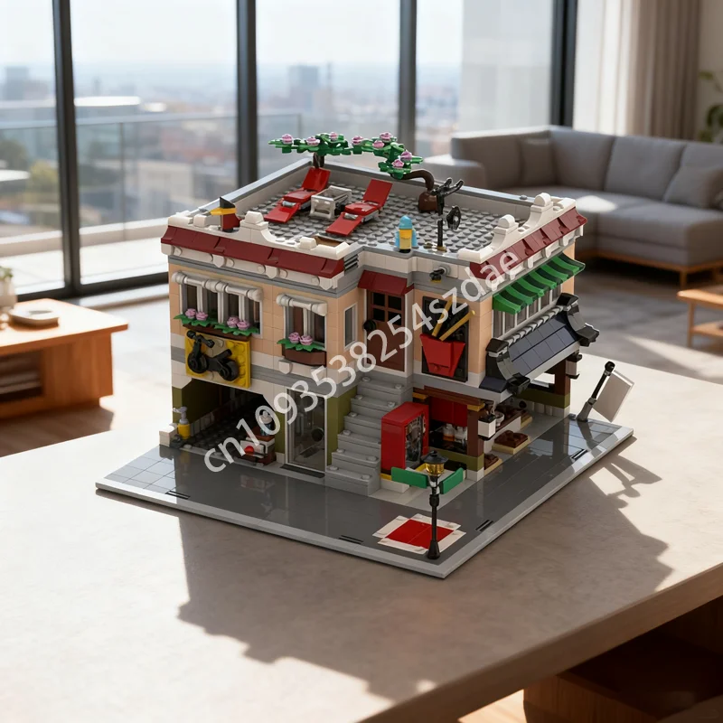 1462 шт. MOC магазин велосипедов с лапшой, модульная модель здания, рождественский подарок, блоки, сборка, сделай сам, игрушка, образовательный кирпич, день рождения
1462 шт. MOC магазин велосипедов с лапшой, модульная модель здания, рождественский подарок, блоки, сборка, сделай сам, игрушка, образовательный кирпич, день рождения